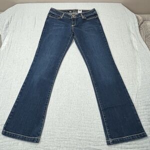 Rockies Jeans Womens 8 Long Slim Low Rise Western Dark Wash Bootcut‎ 30X33